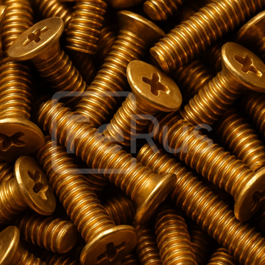 Винт бронзовый М7 шаг резьбы 1 мм БрАМц9-2 ГОСТ 1759.0-87